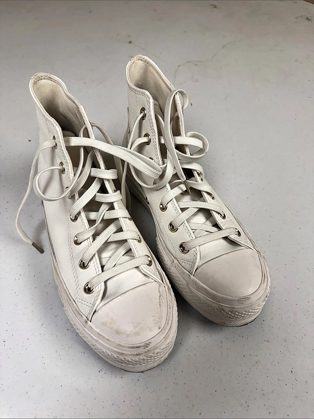 Converse Chuck Taylor All Star Lift Platform High Top Leather Lift Platform High
